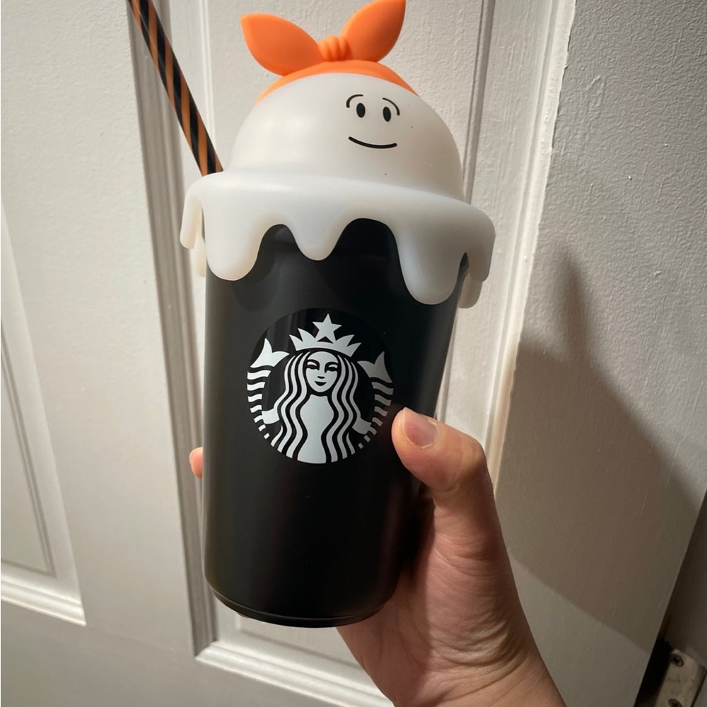 NWT Starbucks China Halloween ghost ceramic mug with lid